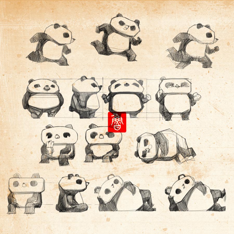 Character Design Pandas