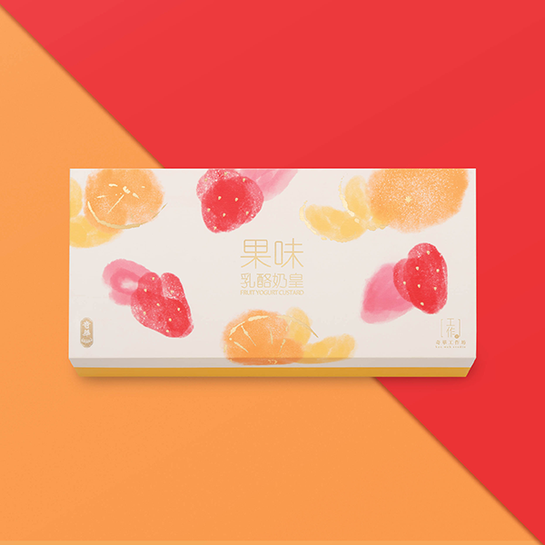 Custard Fraise Orange Packaging